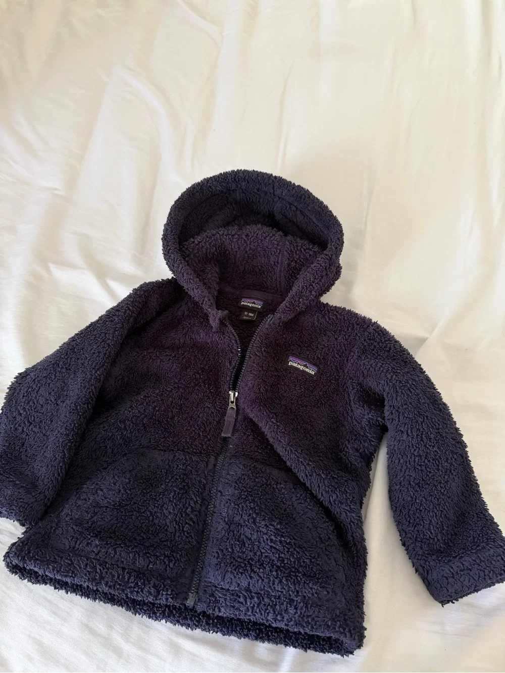 Patagonia Baby Navy Blue Fleece Full Zip Jacket size 12-18months